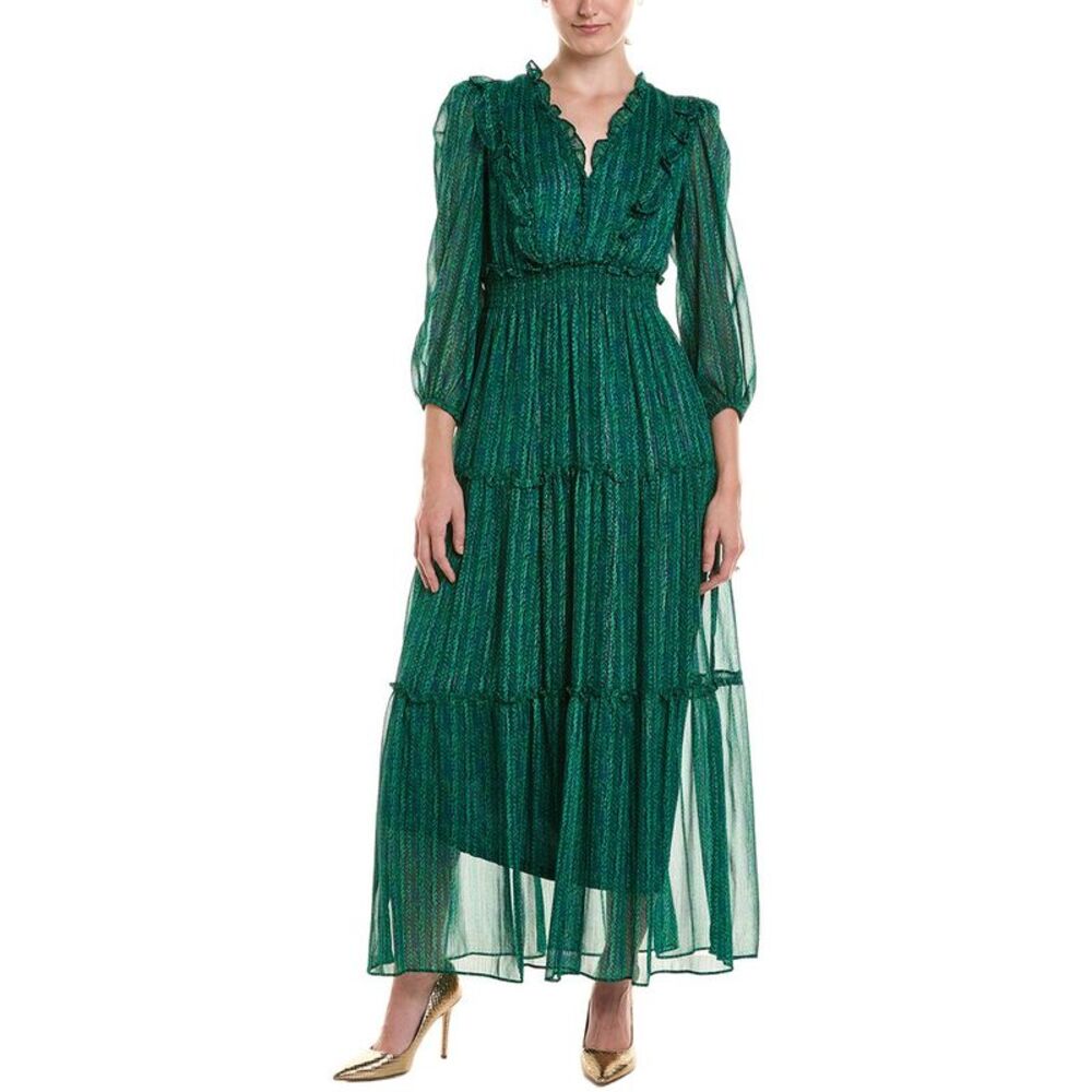 Maison Tara Womens Midi Dress, Blue